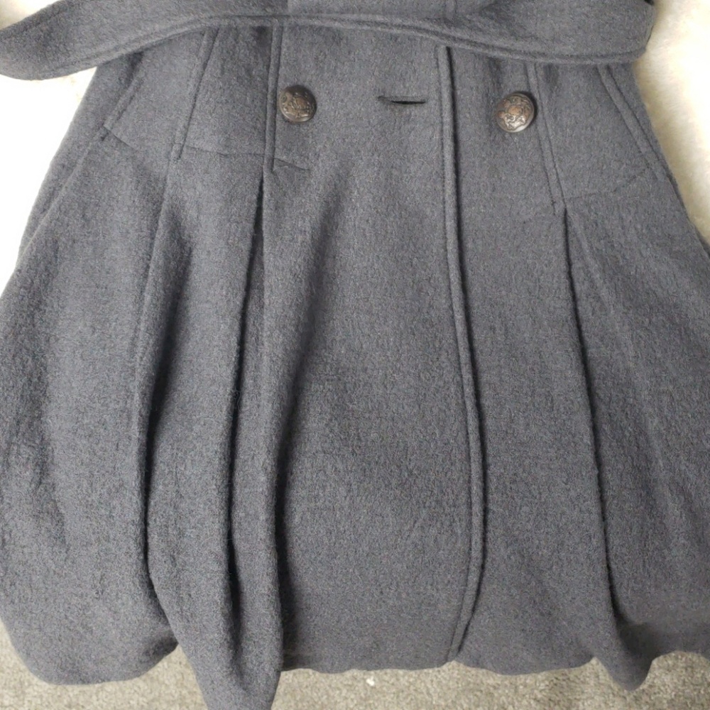 Free People Peplum Button Down Textured Wool Coat - Picture 6 of 7